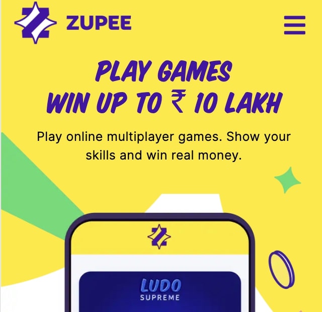 Zupee Ludo - पेटीएम कैश कमाने वाला गेम लूडो