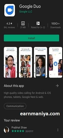 Google Duo - Video Calling Karne Ka App