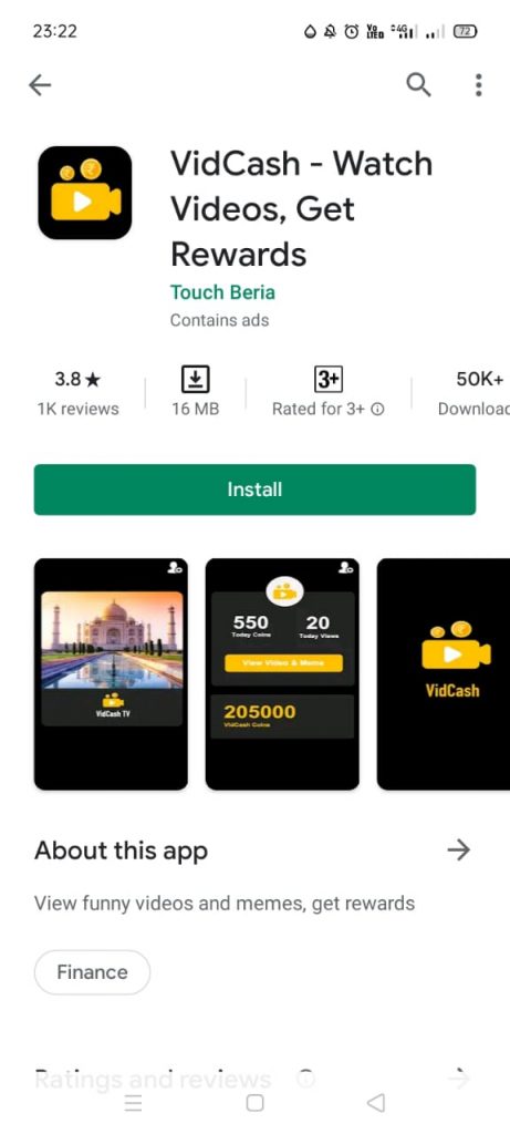 Vidcash App - बेस्ट वीडियो देखकर पैसे कमाने वाला एप