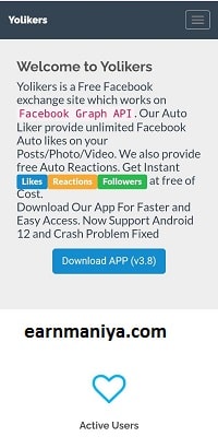 Yolikers – Facebook Like Increase App