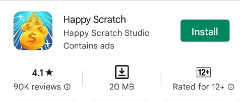 Happy Scratch – स्क्रैच करके पैसे कमाने वाला ऐप