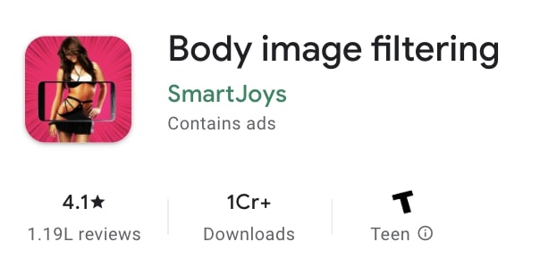 Body Image Filtering – कपड़ा काटने वाला ऐप्स डाउनलोड