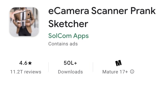 Ecamera Scanner Photo – कपड़े गायब करने वाला कैमरा ऐप