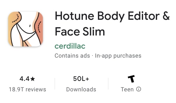 Hotune Body Editor & Face Slim – Kapde Ke Andar Dekhne Wala App