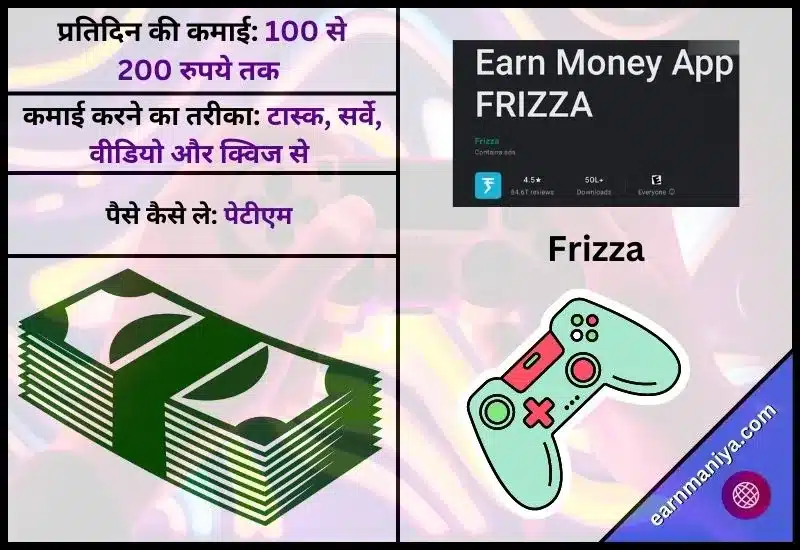 फ्रिज्जा एप (Frizza Earning App) - Game Khelo Aur Paise Kamao Apk Download