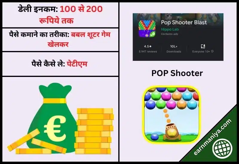 POP Shooter - Bubble Shooter Game Paise Kamane Wala